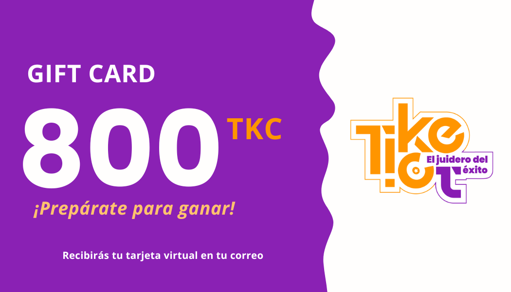 Gift Card Ticketazo 800 TKC